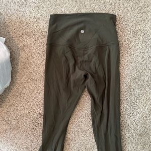army green lulu leggings